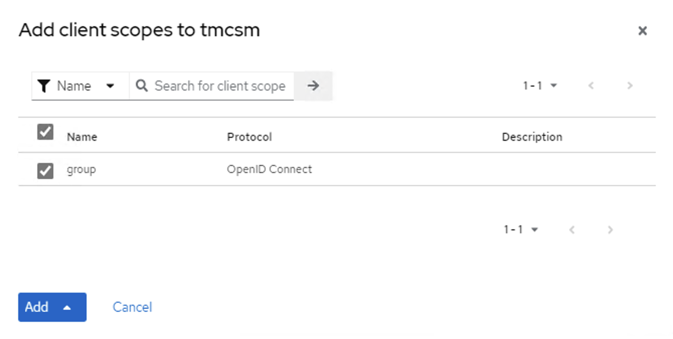 client add group scope